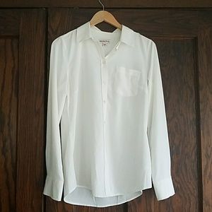 Merona white button down